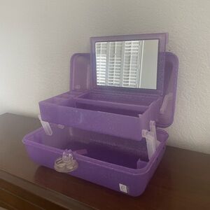 Vintage Purple Sparkle Caboodle